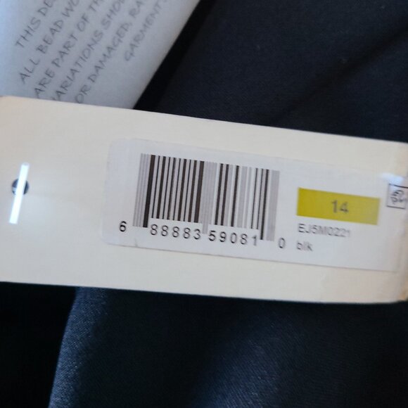 ELIZA J EMBELLISHED NECK- BLACK SHEATH SLEEVELESS DRESS - SIZE 14 - Picture 8 of 16